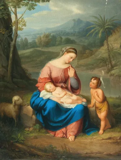 Maria With Jesus And John