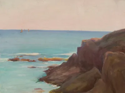 Marine Landscape With Three Small Boats