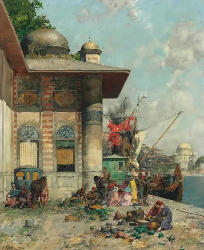 Market Day A Capriccio Of The Old City Shores Constantinople