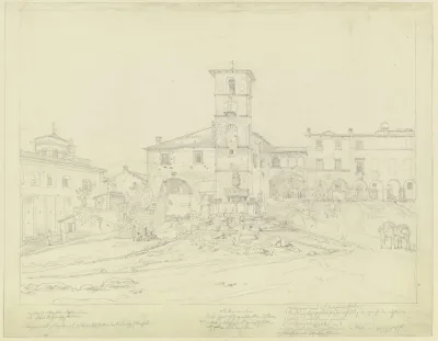 Marktplatz Von Civita Ducale In Den Abruzzen