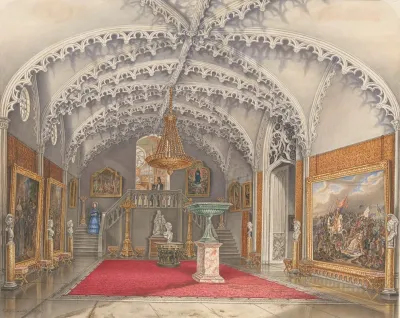 Marmeren Voorhal Bij De Gotische Zaal Paleis Kneuterdijk Den Haag