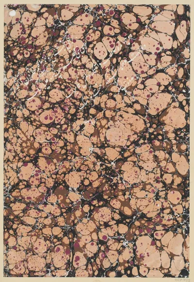 Marmorpapier Mit Arabischer Schrift Konstantinopel 1924