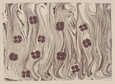 Marmorpapier Mit Blutenmotiven 2
