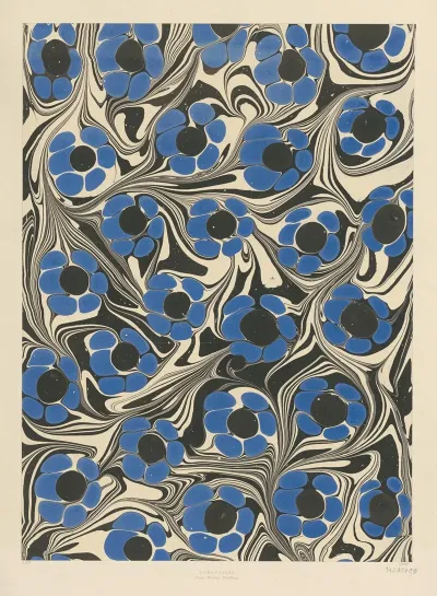 Marmorpapier Mit Blutenmotiven 5