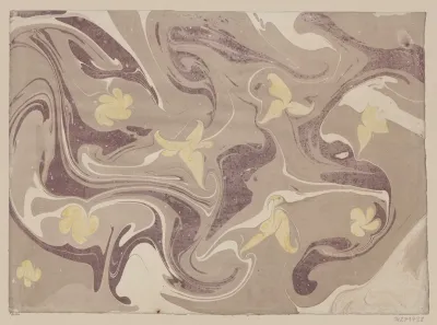 Marmorpapier Mit Floralen Motiven 3