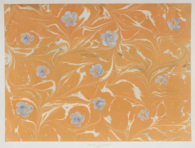 Marmorpapier Mit Kleinen Bluten