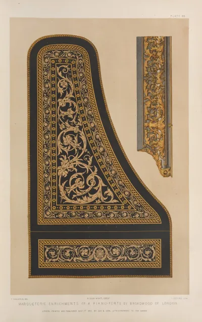 Marqueterie Enrichments Of A Piano Forte