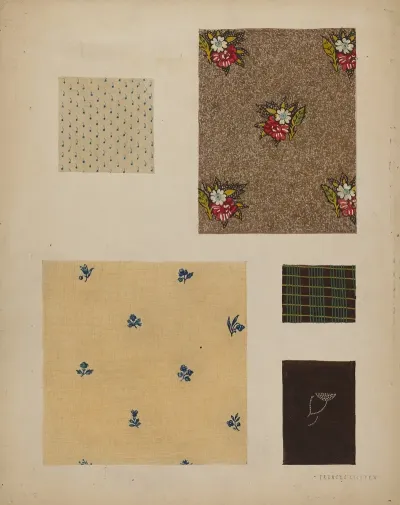Materials From Patchwork Bedspread 2