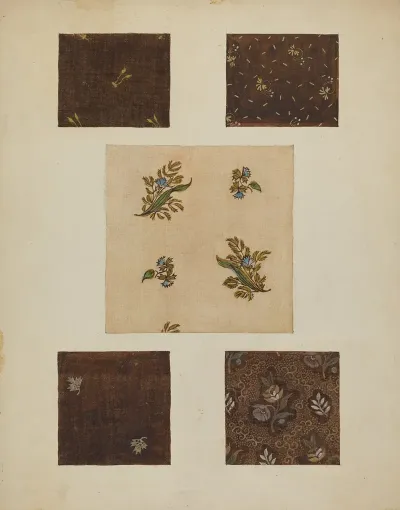 Materials From Patchwork Bedspread 3
