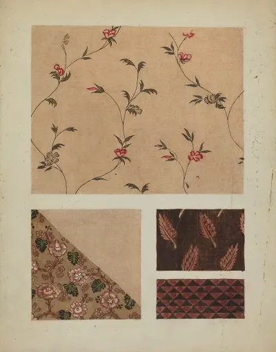 Materials From Patchwork Bedspread 5