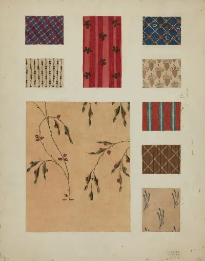 Materials From Patchwork Bedspread 7