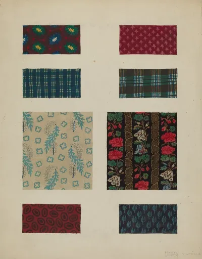 Materials From Patchwork Bedspread 8