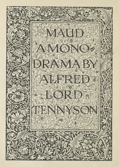 Maud Amono Drama By Alfred Lord Tennyson Titlepage