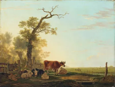 Meadow Landscape With Animals