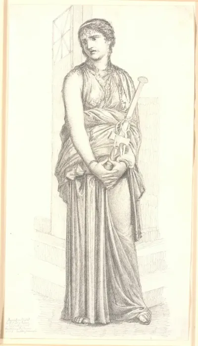 Medea Med Svaerdet I Handen Hel Figur