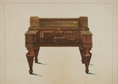 Melodeon Converted Into Desk