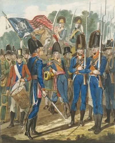 Members Of The City Troop And Other Philadelphia Soldiery