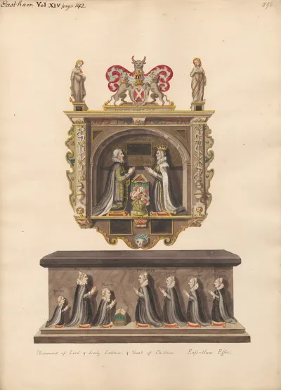 Memorial To Lord And Lady Latimer And Tomb Of The Children Ralph Katherin Ralph Dorothye Jane Margaret And Anne From East Ham Church