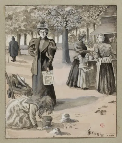 Meres Et Enfants Dans Le Jardin Des Champs Elysees