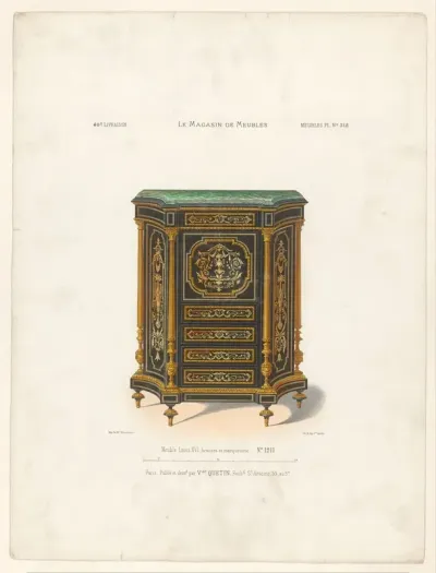 Meuble Louis XVI Bronzes Et Marqueterie