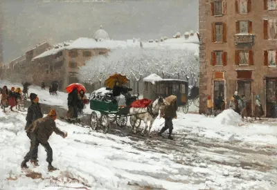 Milano Nevicata In Citta Snowy City