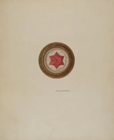 Mirror Support Red Six Point Star
