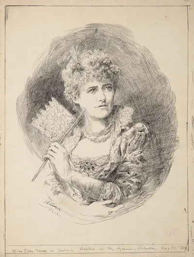 Miss Ellen Terry As Beatrice Sketched At The Lyceum