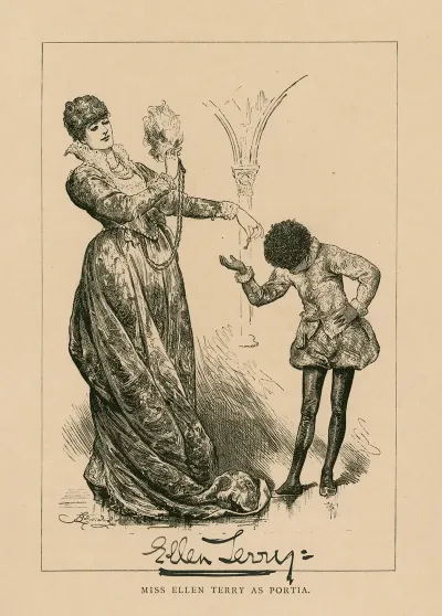 Miss Ellen Terry As Portia In Shakespeares Merchant Of Venice