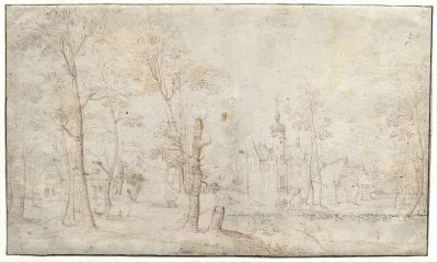 Moated Castle And Village