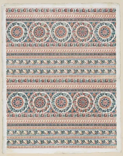Modeldruckpapier Ornamentale Streifenbander