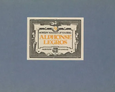Modern Masters Of Etching Alphonse Legros Cover