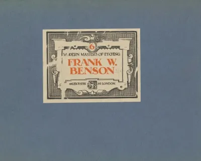 Modern Masters Of Etching Frank W Benson Cover