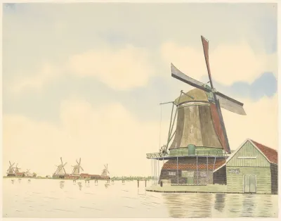 Molens Oliemolen Later Pelmolen Sint Willibrordus Oostzijde Aan T Kalf Gesloopt 1938