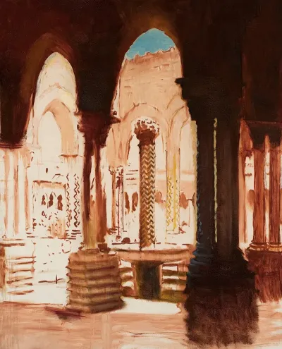 Monastery Courtyard In Monreale Palermo