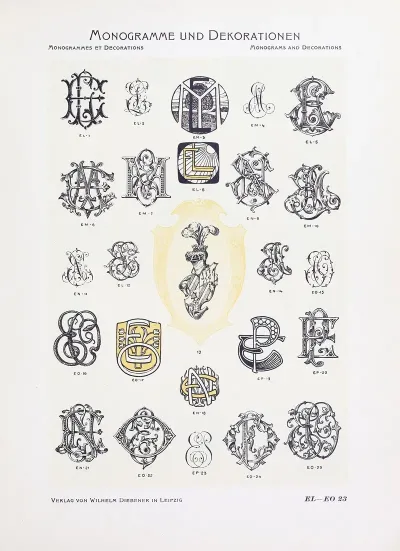 Monogrammes Und Dekorationen Pl 023