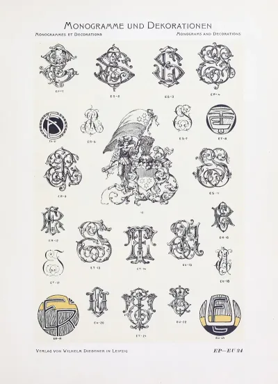 Monogrammes Und Dekorationen Pl 024