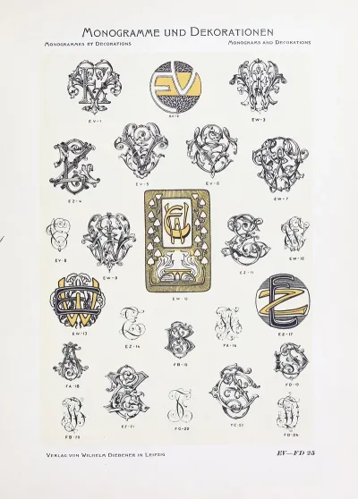 Monogrammes Und Dekorationen Pl 025