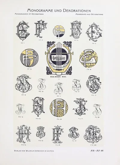 Monogrammes Und Dekorationen Pl 026
