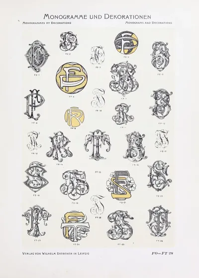 Monogrammes Und Dekorationen Pl 028