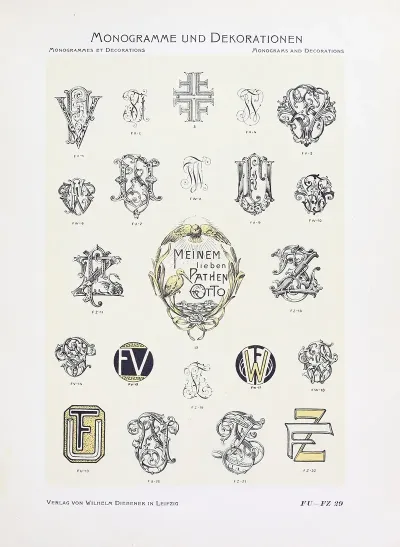 Monogrammes Und Dekorationen Pl 029