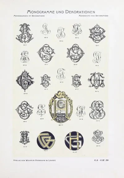Monogrammes Und Dekorationen Pl 030