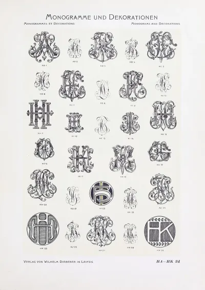 Monogrammes Und Dekorationen Pl 034