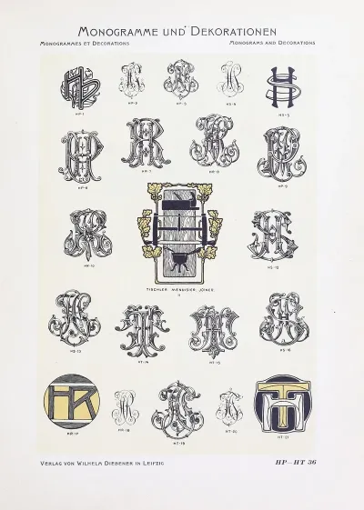 Monogrammes Und Dekorationen Pl 036