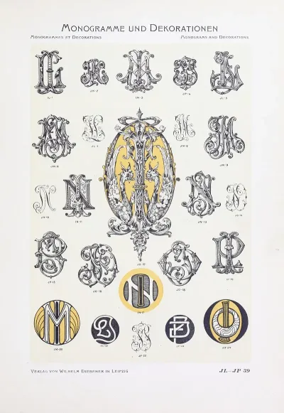 Monogrammes Und Dekorationen Pl 039