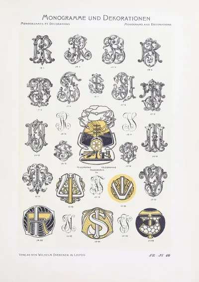 Monogrammes Und Dekorationen Pl 040