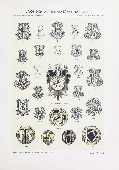 Monogrammes Und Dekorationen Pl 043