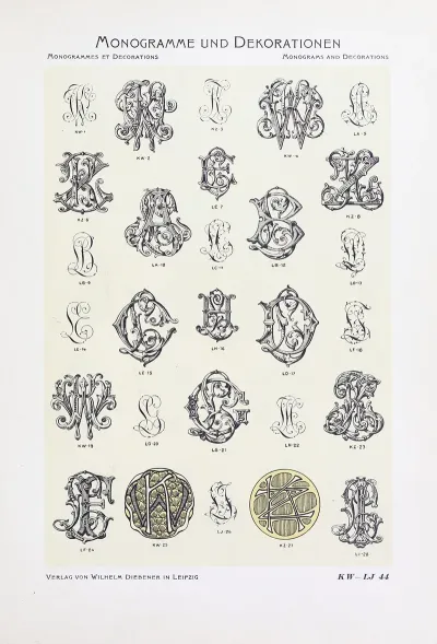 Monogrammes Und Dekorationen Pl 044