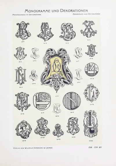 Monogrammes Und Dekorationen Pl 045