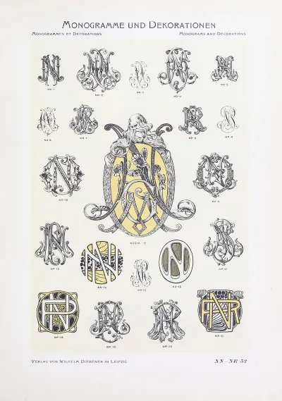 Monogrammes Und Dekorationen Pl 052