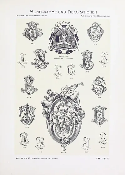 Monogrammes Und Dekorationen Pl 077